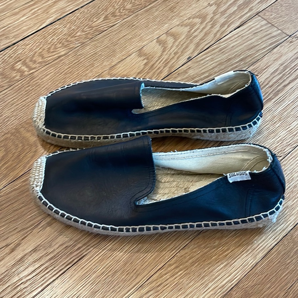 Soludos Flat Leather Espadrilles